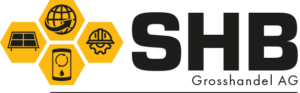 Logo der SHB Grosshandel AG für Solarenergie, Heizung, Sanitär und Baustoffe